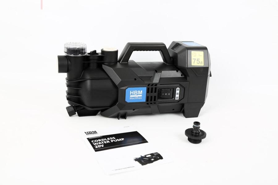 HBM batteri havepumpe, vandpumpe 20 Volt