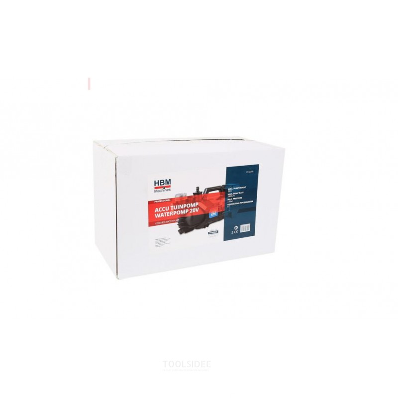 HBM batteri havepumpe, vandpumpe 20 Volt
