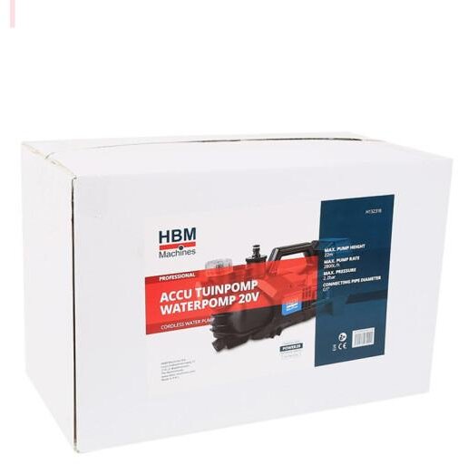 HBM batteri havepumpe, vandpumpe 20 Volt