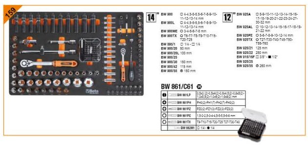 Beta filled tool trolley 7 drawers, 240 pieces, BW 2400S G/7 ES grey