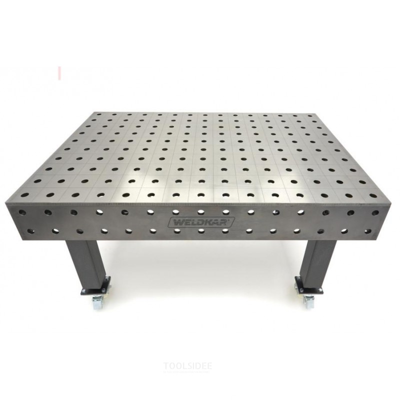 Weldkar svejsebord Ø28 1000 x 1000 x 15 mm, mobil