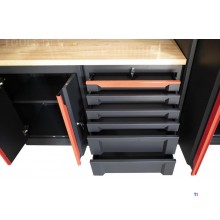 HBM expert modulært verkstedsystem, 17 jakaja, lajittele punainen