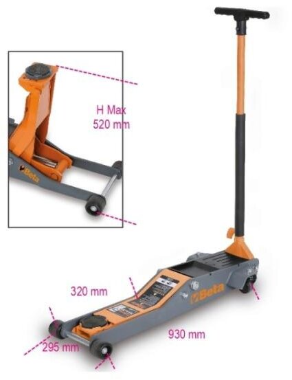 Beta lang og lav hydraulisk garagedonkraft, 2 tons, 3029L/2T Beta lang og lav hydraulisk garagedonkraft, 2 tons, 3029L/2T
