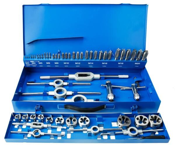 HBM 56-teiliger Gewindebohrer- und Matrizensatz M3 – M20 3