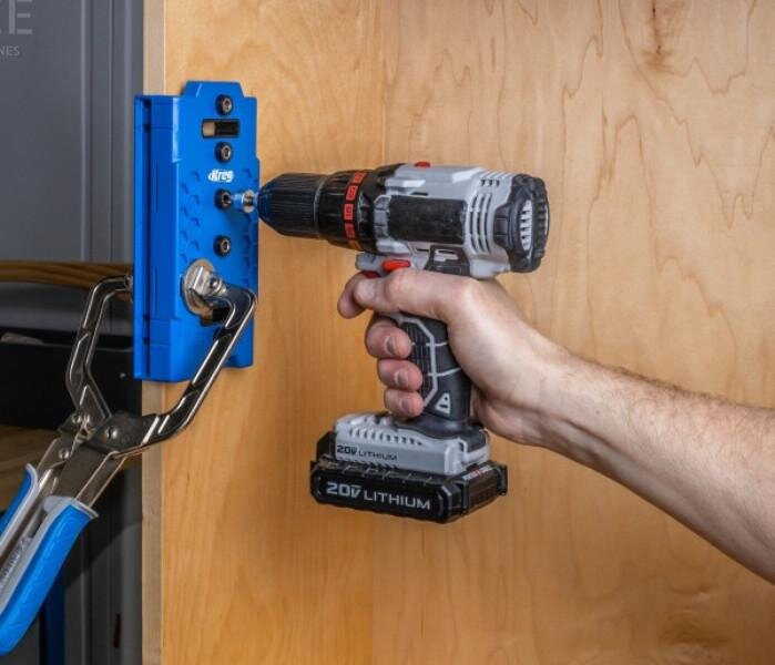 Kreg Boreskabelon til hylder/hyldestøtter