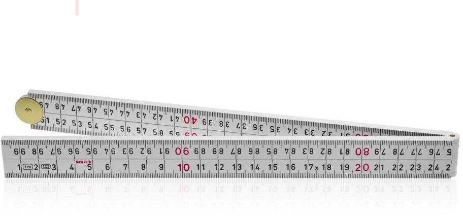 Sola Kunststoff-Gliedermaßstab 4-teilig 1 m weiß