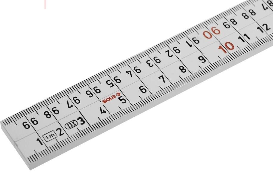 Sola Kunststoff-Gliedermaßstab 4-teilig 1 m weiß