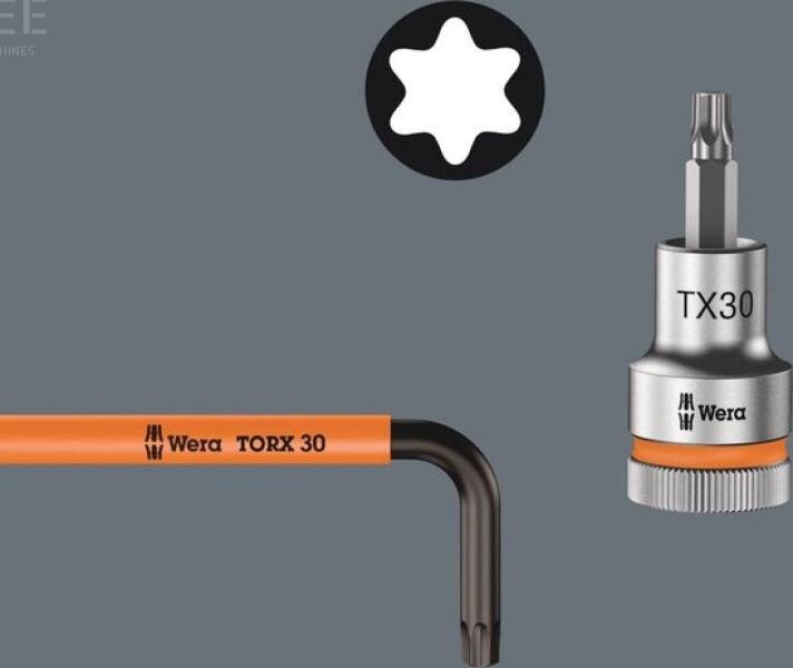 Wera Torx retvinklet sæt T10-T40 med holdefunktion Wera Torx retvinklet sæt T10-T40 med holdefunktion