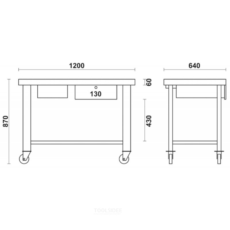 Beta mobilt arbejdsbord CB52-O