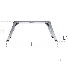 Beta aluminium trin 96 x 30 x 47,5 cm Beta aluminium trin 96 x 30 x 47,5 cm