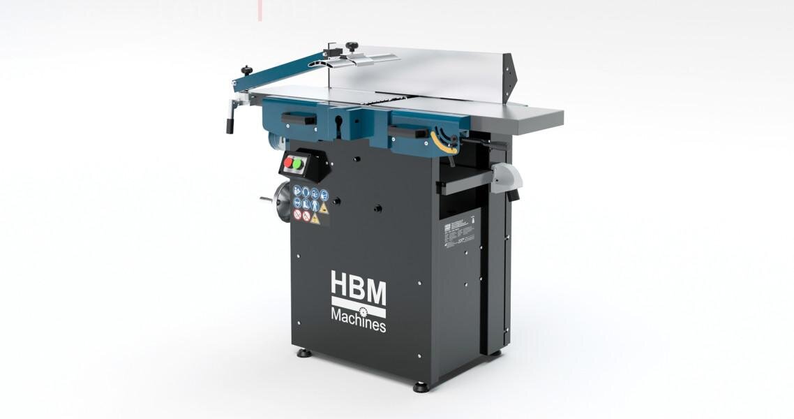 HBM høvel og tykkere med spiralkappehode 12 tommer, 230 Volt HBM høvel og tykkere med spiralkappehode 12 tommer, 230 Volt