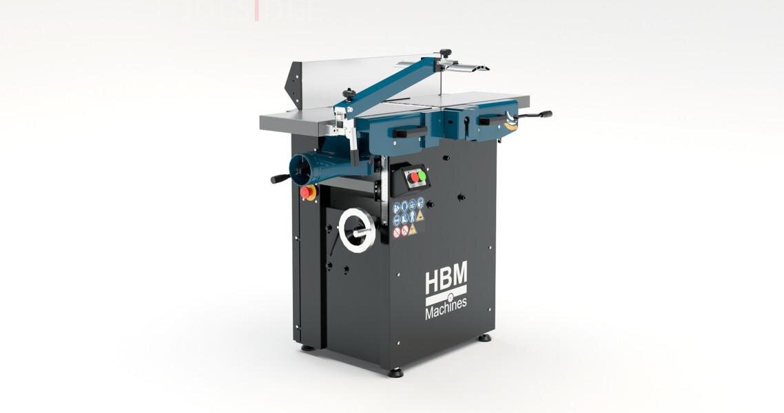 HBM høvel og tykkere med spiralkappehode 12 tommer, 230 Volt HBM høvel og tykkere med spiralkappehode 12 tommer, 230 Volt