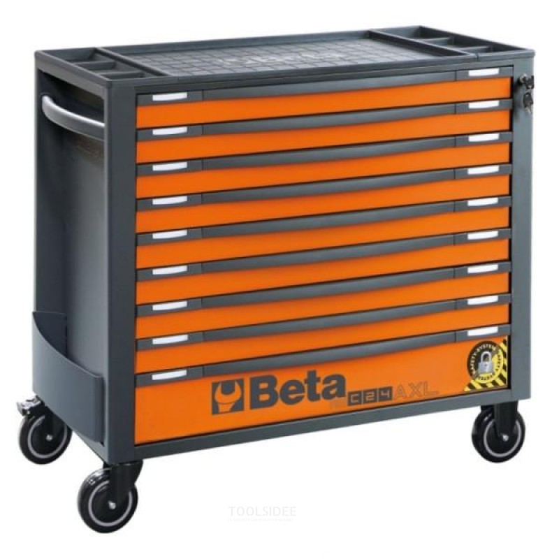 Beta værktøjsvogn 9 skuffer, RSC24AXL/9, orange Beta værktøjsvogn 9 skuffer, RSC24AXL/9, orange