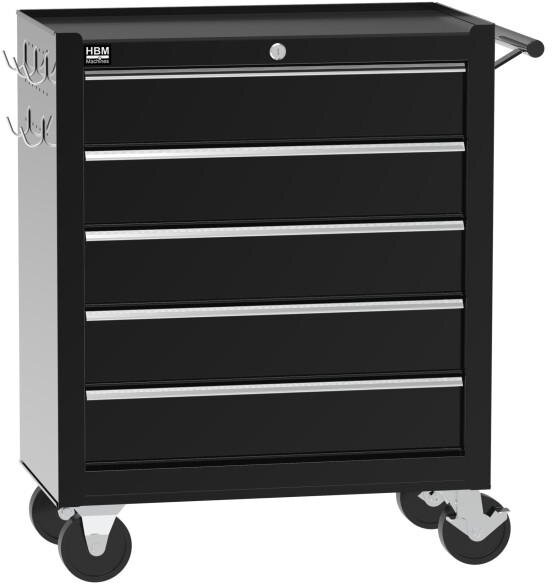 HBM verktøyvogn 5 skuffer, 62 cm, lajit