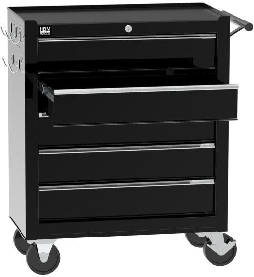 HBM verktøyvogn 5 skuffer, 62 cm, lajit