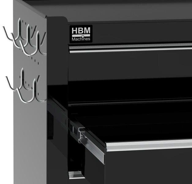 HBM verktøyvogn 5 skuffer, 62 cm, lajit