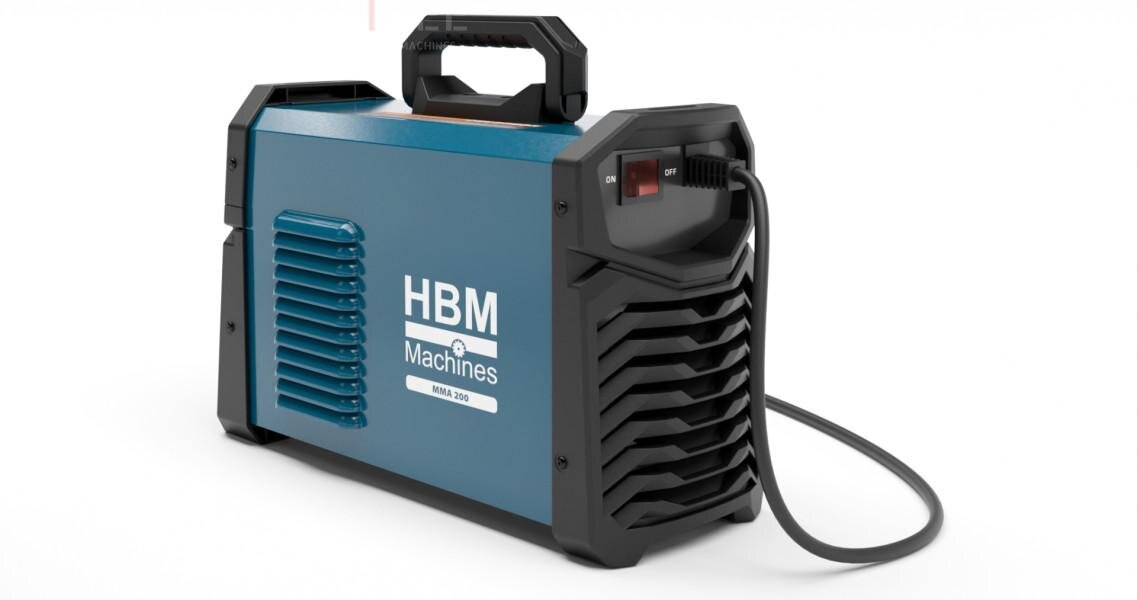 HBM MMA 200 Schweißgerät mit Digitalanzeige blau HBM MMA 200 Schweißgerät mit Digitalanzeige blau