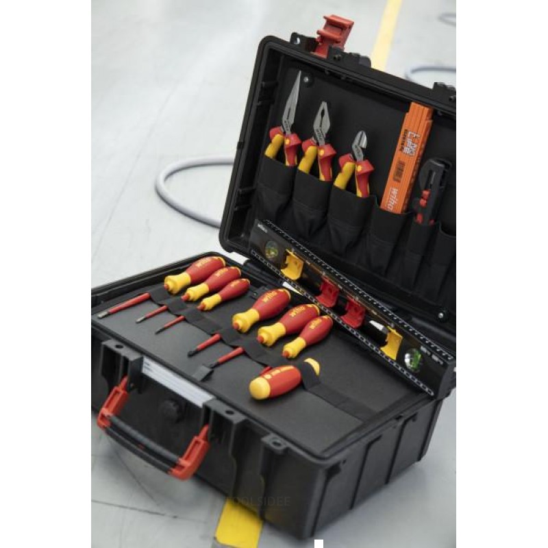 Wiha elektrikerværktøjskuffert basic stor 9300-70403 18 dele