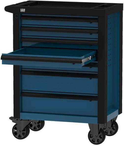 HBM Werkzeugwagen 7 Schubladen, 76,5 cm, blau