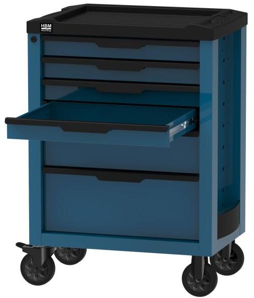 HBM Werkzeugwagen 6 Schubladen, 76,5 cm, blau