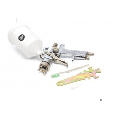 HBM HVLP verfspuit 600 ml aluminium wit 0,6 kg