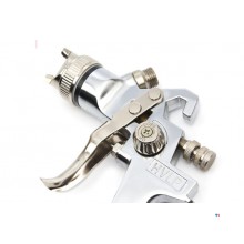 HBM HVLP verfspuit 600 ml aluminium wit 0,6 kg