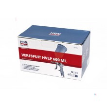 HBM HVLP verfspuit 600 ml aluminium wit 0,6 kg