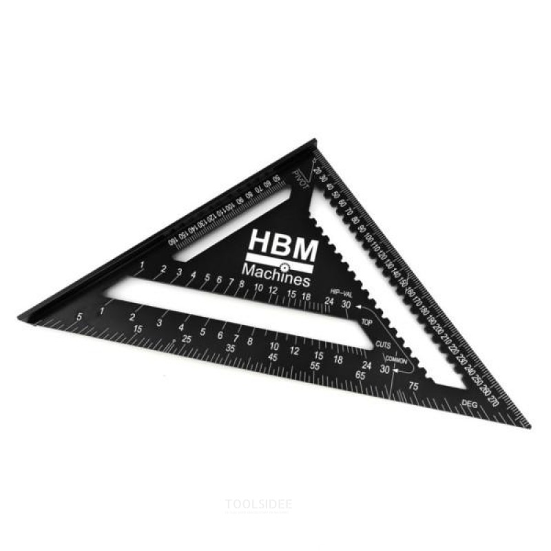 HBM 305 mm alumiininen gradienttikolmio - Firkantet Firkantet - Måletrekant