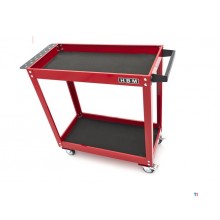 HBM mobil verktøyvogn 2-etasjers, rød