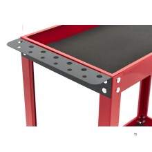 HBM mobil verktøyvogn 2-etasjers, rød