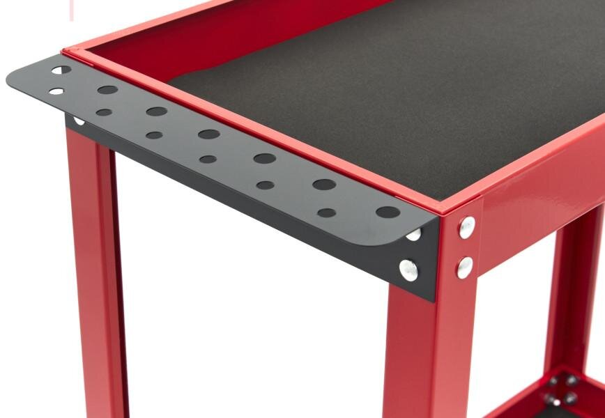 HBM mobil verktøyvogn 2-etasjers, rød