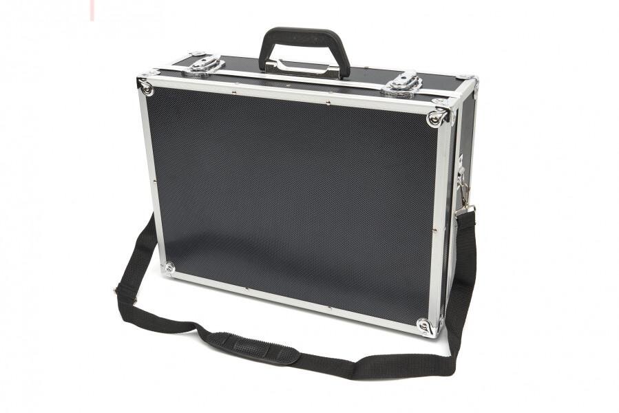 HBM Verktøykoffert i aluminium 45 x 33 x 15,5 cm. Med universell divisjon