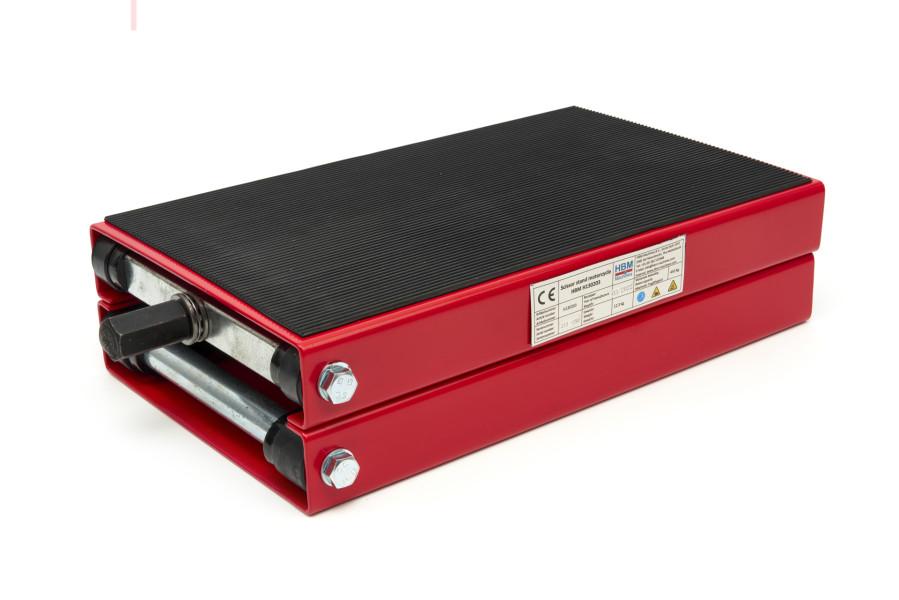 HBM Flacher Mini-Motorradlift 450 kg – Rot