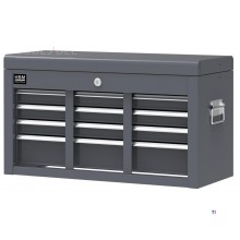 HBM verktøyvogn inkludert overskap, grå, modell 2