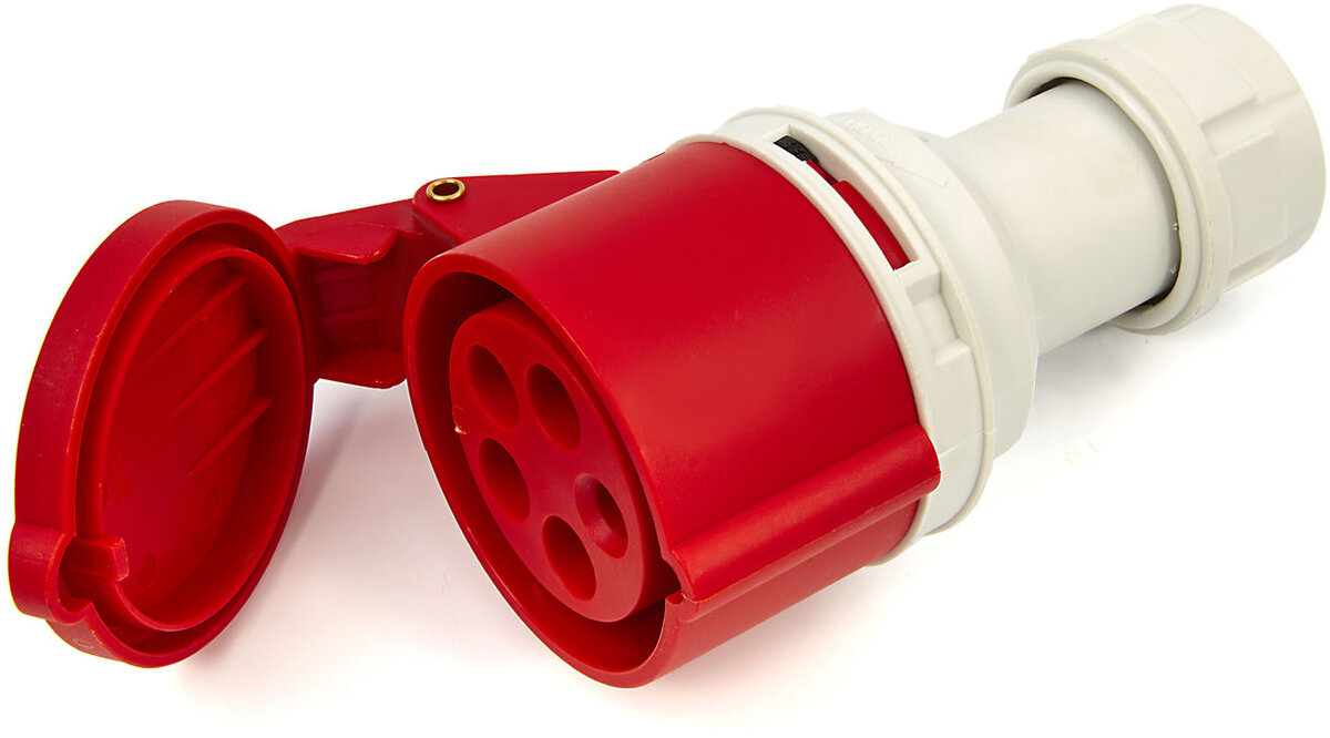 HBM cee form socket 400 volt 16a, 5 pole, 6h, ip44.