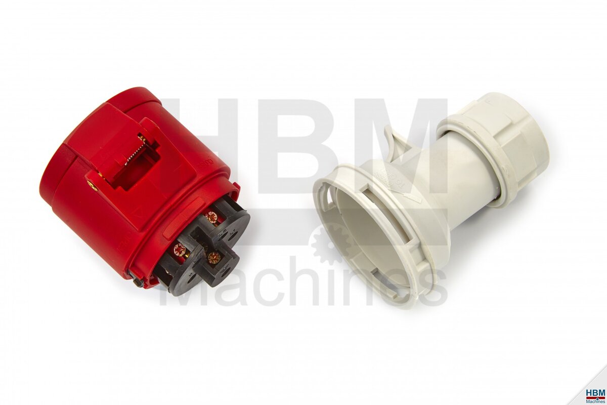 HBM cee form socket 400 volt 16a, 5 pole, 6h, ip44.