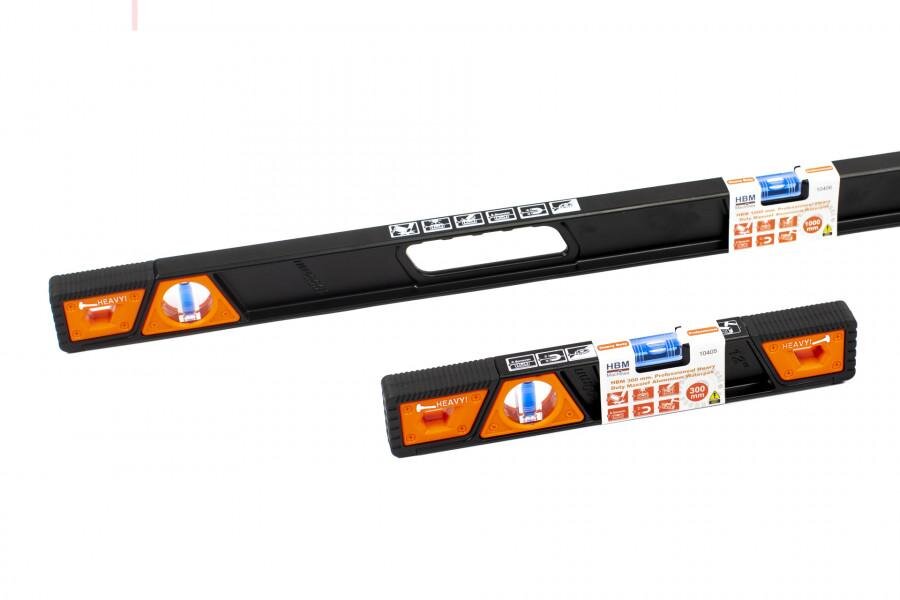 HBM 300 mm. Professionelle, robuste Wasserwaage aus massivem Aluminium HBM 300 mm. Professionelle, robuste Wasserwaage aus massivem Aluminium