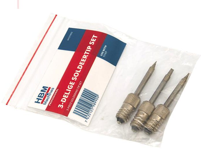 3-delers loddespisssett for HBM 3,6 volt 8 watt batteridrevet loddebolt