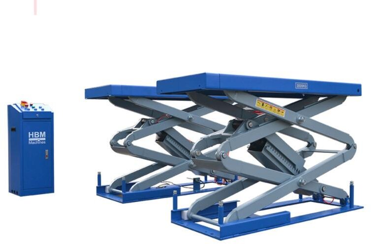 HBM Innebygd Hydraulisk Sakseløfter med Pneumatisk Utløser 3500 Kg HBM Innebygd Hydraulisk Sakseløfter med Pneumatisk Utløser 3500 Kg