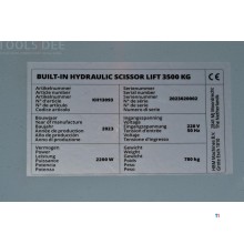 HBM Innebygd Hydraulisk Sakseløfter med Pneumatisk Utløser 3500 Kg HBM Innebygd Hydraulisk Sakseløfter med Pneumatisk Utløser 3500 Kg