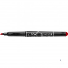 Permanentpenna M röd, rund spets, 1,0 mm