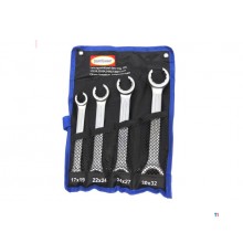 Stahlkaiser 4-delers profesjonelt åpen ringnøkkelsett for bremserør