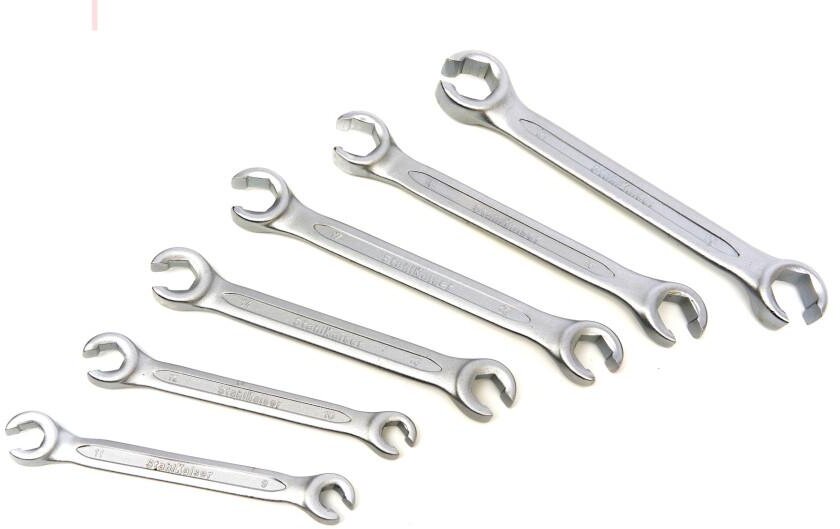 Stahlkaiser 6-delers profesjonelt åpen ringnøkkelsett for bremserør