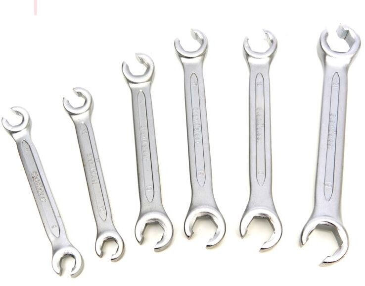 Stahlkaiser 6-delers profesjonelt åpen ringnøkkelsett for bremserør