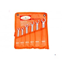 Stahlkaiser 6-delers profesjonelt åpen ringnøkkelsett for bremserør