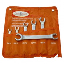 Stahlkaiser 6-delers profesjonelt åpen ringnøkkelsett for bremserør
