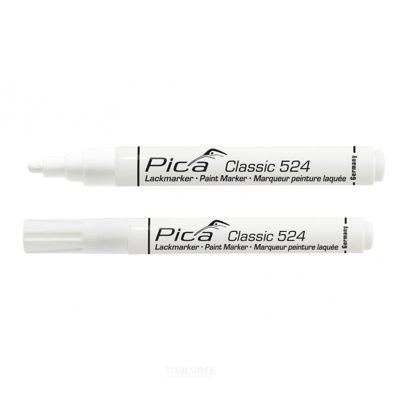 Pica 10 stk. 524/52 tuschpen med rund spids, hvid, 2-4 mm