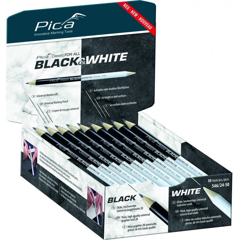 Pica 50 stk., 546/24 blyant sort & hvid