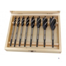 HBM 8 Piece Professional Wood Drill Bit Set Large Sizes with HEX Connection