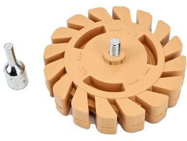 HBM klistremerke- og limfjerner, 100 mm, 5/16 tommer, 6 mm adapter for boremaskin HBM klistremerke- og limfjerner, 100 mm, 5/16 tommer, 6 mm adapter for boremaskin